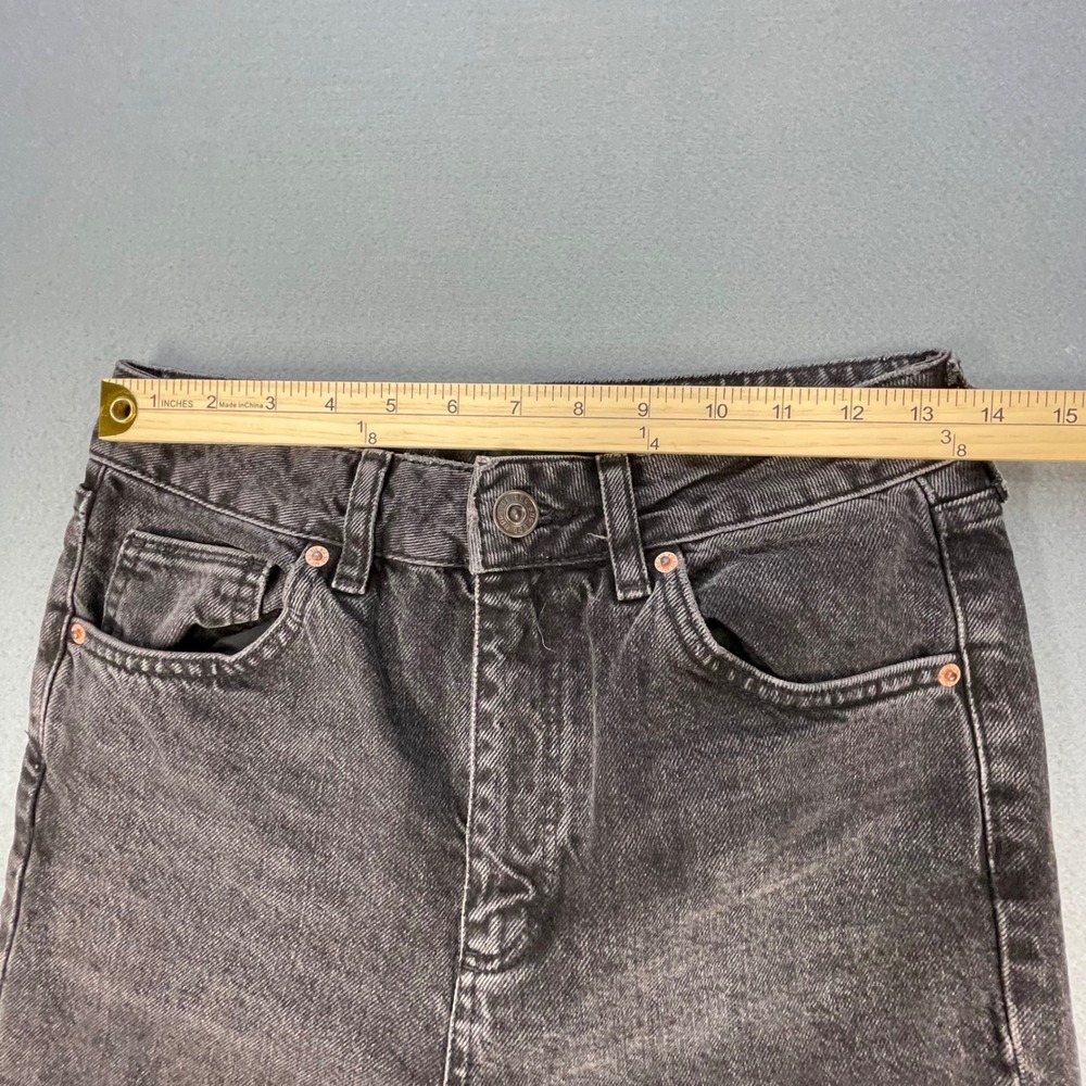 BDG Washed Black Mom Jeans Women W27 L32 High Rise Tapered Leg Cotton Denim - Picture 9 of 12